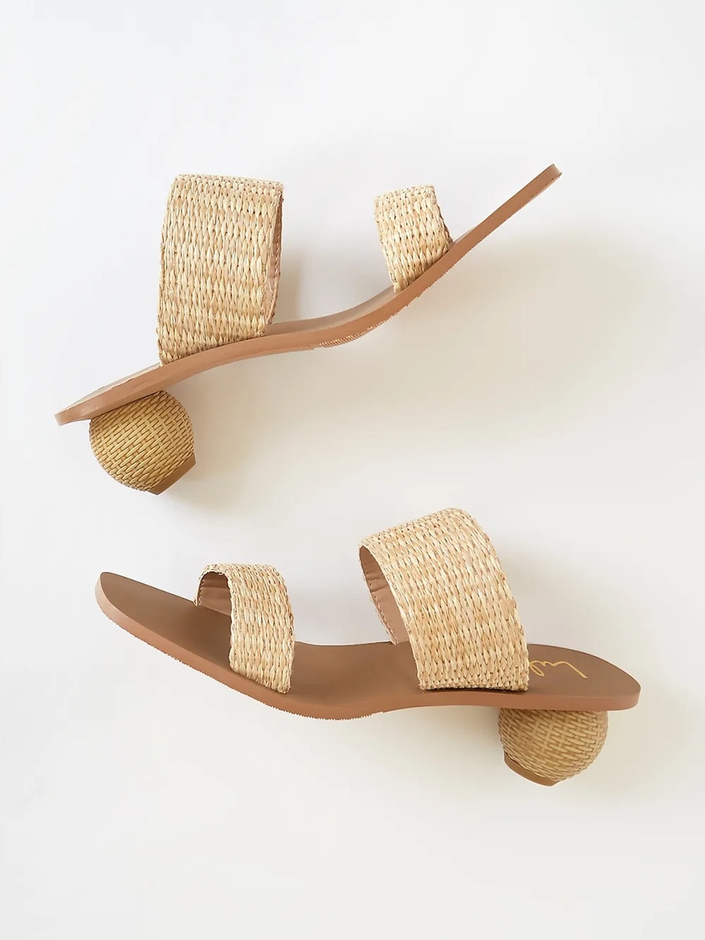 Lulus Vinessa Light Natural High Heel Slide Sandals